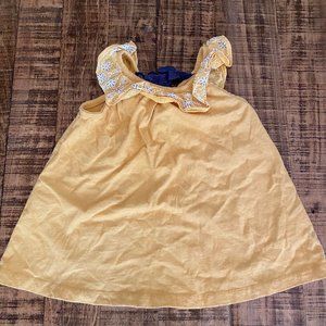 Savannah Ruffle Neckline Dress Yellow 18 Months